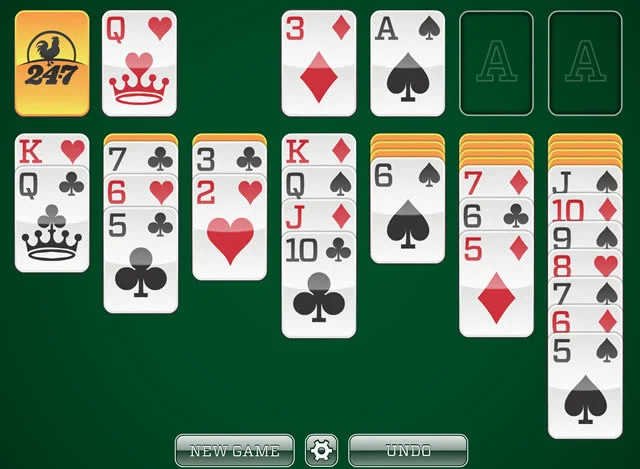 Freecell solitaire card game