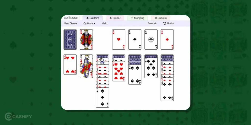Spider solitaire bliss 2 suits